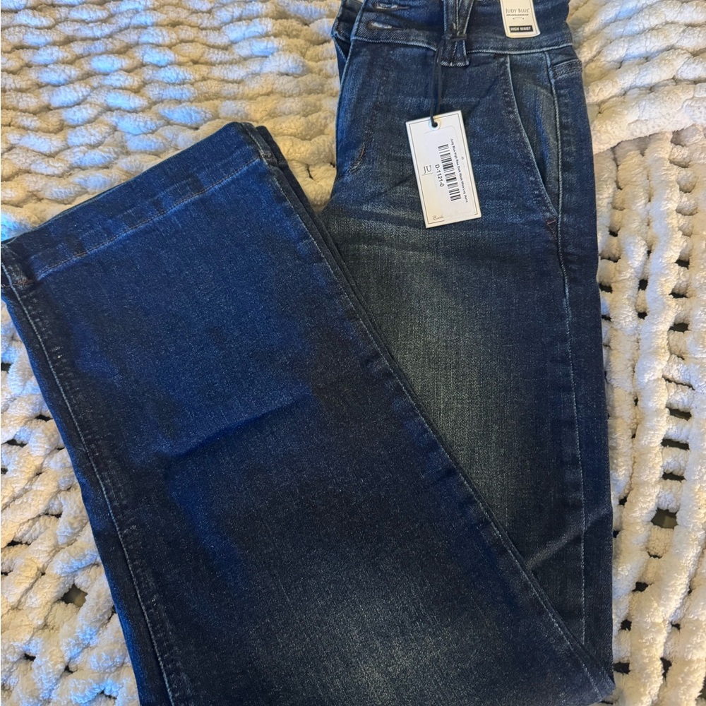 Judy Blue High Rise wide leg Dark Wash Jeans